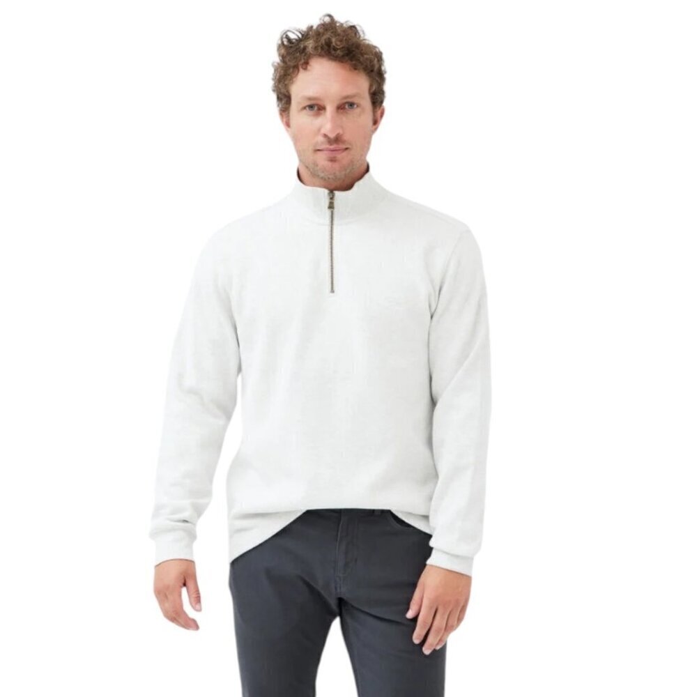 Rodd & Gunn Alton Ave 1/4 Zip Sweatshirt in Light Gray Size XL